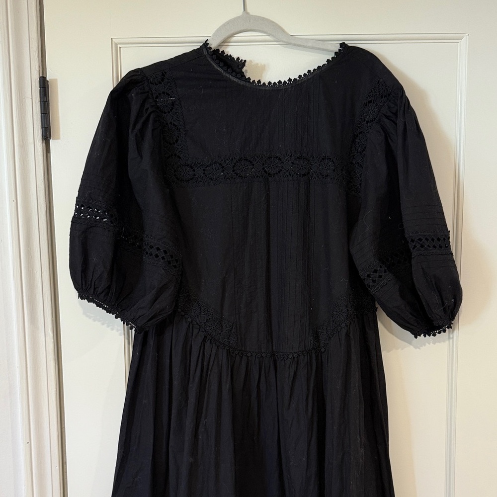 TopShop Black cotton dress with Lace design